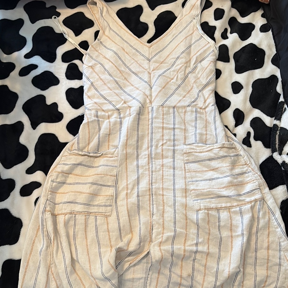 Striped Sleeveless Jumpsuit